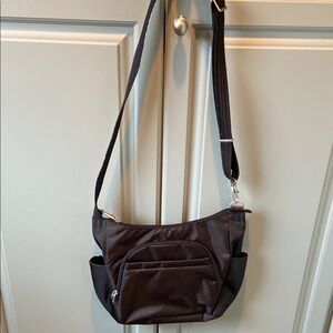 NWOT Travelon BlackAnti Theft  Crossbody Bag for secure travel